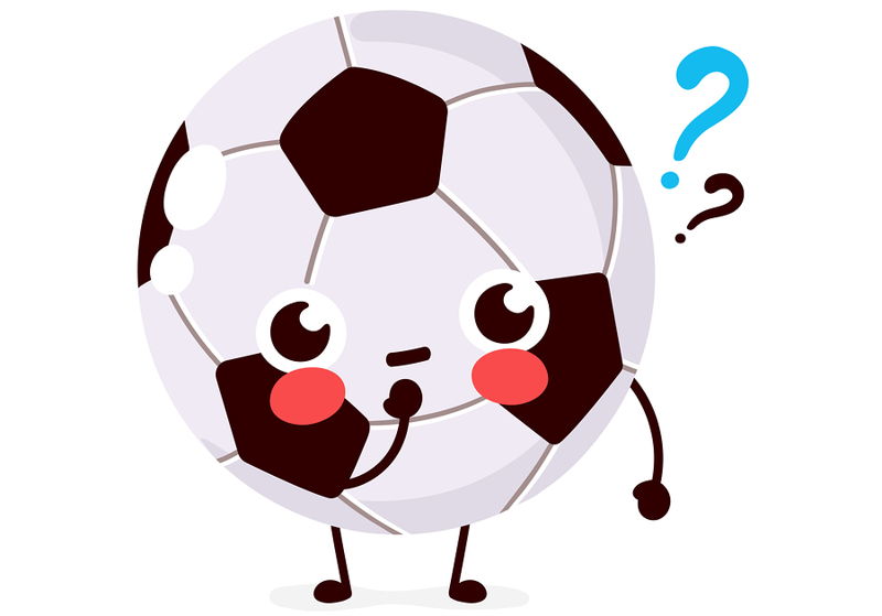 football with a face thinking question mark
